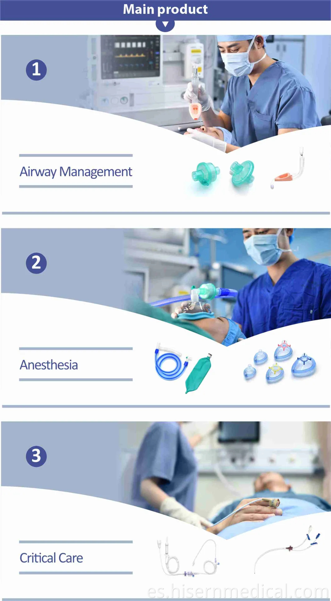 Transductor de presión arterial desechable de triple lúmenes